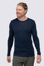 Macpac Men's 220 Merino Long Sleeve Top, Navy, hi-res
