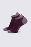 Macpac Trail Ankle Sock &mdash; 2 Pack, Fig/Raindrops, hi-res