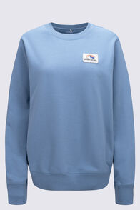 Macpac Women's Fairtrade Organic Cotton Crew, Blue Shadow, hi-res