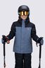 Macpac Kids' Spree Snow Jacket, Black/Bering Sea, hi-res