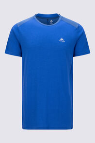 Macpac Men's Mason Merino Tech T-Shirt, Surf The Web/Navy Peony, hi-res