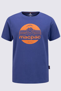 Macpac Kids' Retro Fairtrade Organic Cotton T-Shirt, Skipper Blue, hi-res