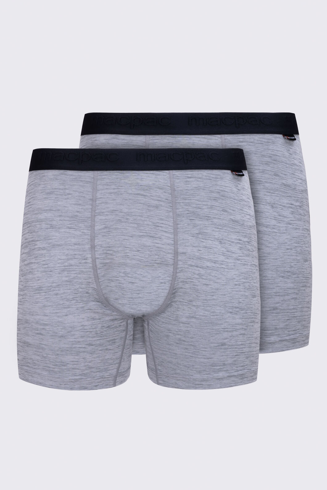 Macpac Men's Boxers 2 Pack, Grey Marle, hi-res