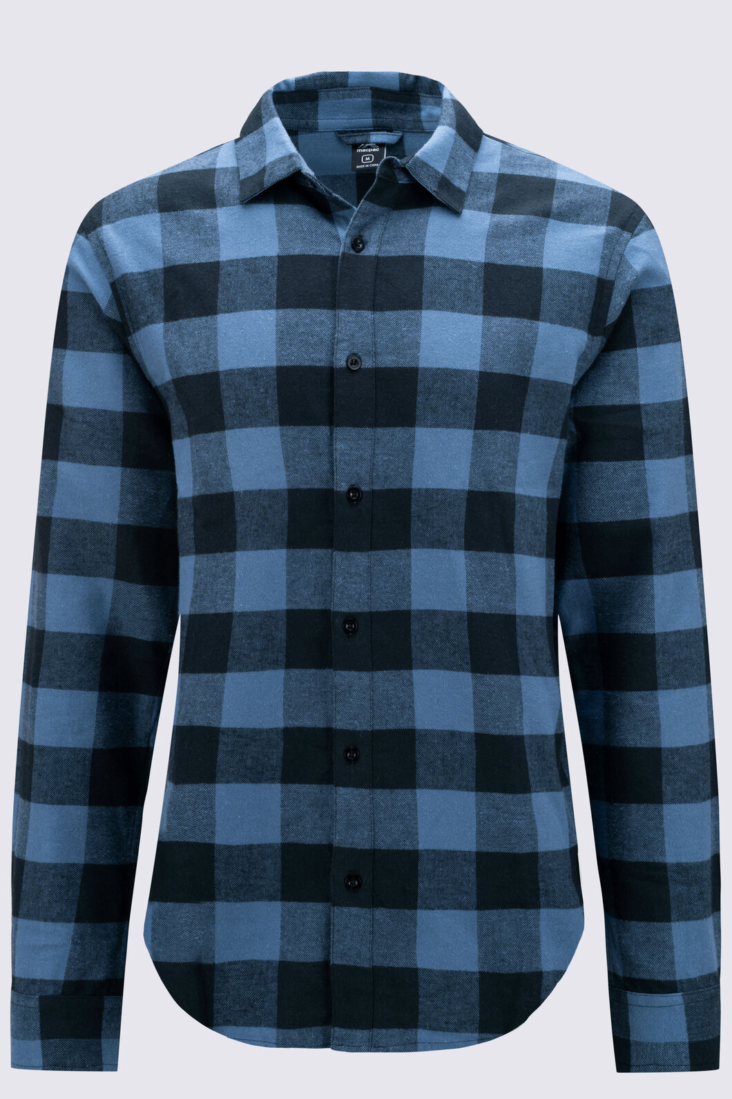Macpac Men's Sutherland Slim Flannel Shirt, Vintage Indigo Check, hi-res