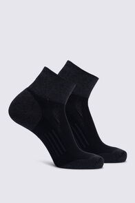 Trail Quarter Sock - 2 Pack V2, Black, hi-res