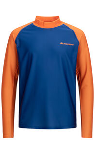 Macpac Kids' Rash Top, Sun Orange/Limoges, hi-res