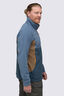 Macpac Men&rsquo;s Heritage Fleece Pullover, Bering Sea/Midnt Navy/Kangaroo, hi-res