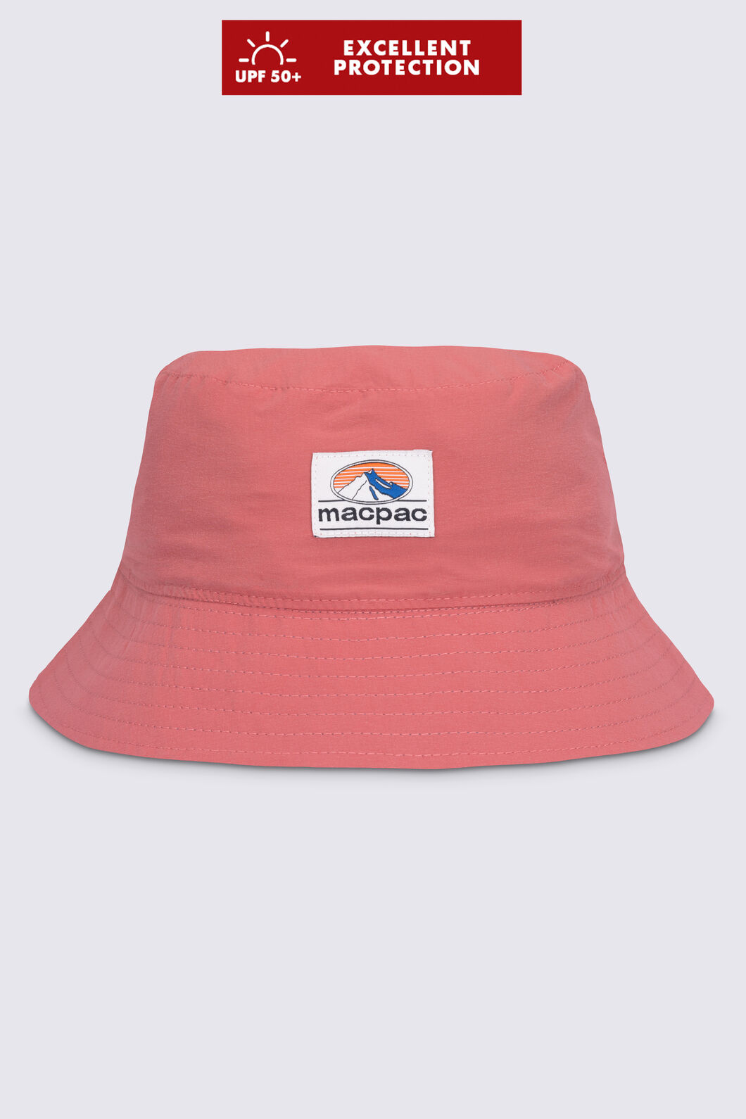 Macpac Winger Reversible Bucket Hat, Mineral Red/Grisaille, hi-res