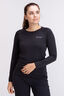 Macpac Women's Eyre Long Sleeve T-Shirt, Black, hi-res