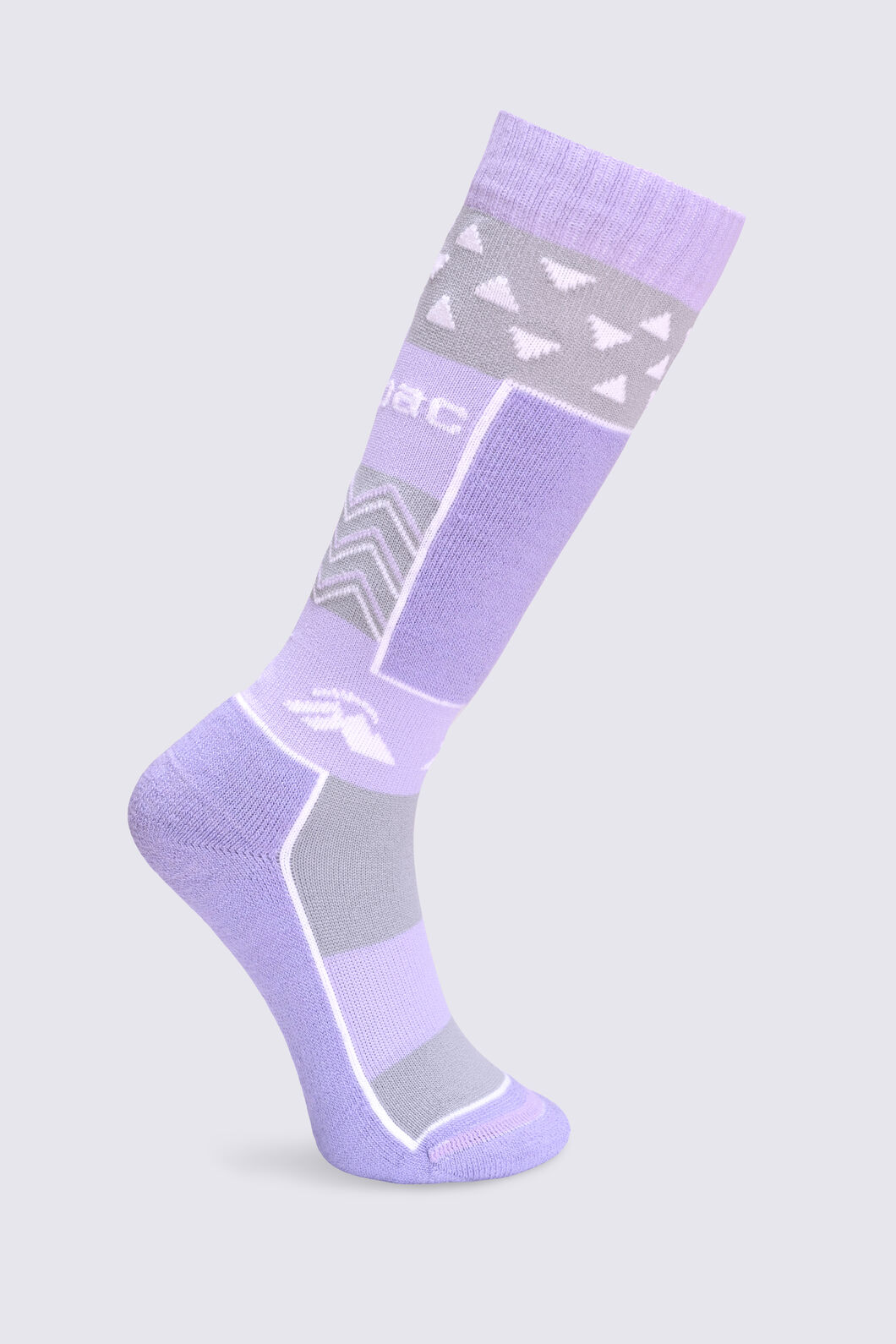 Macpac Kids' Tech Ski Sock, Lavender/High Rise, hi-res