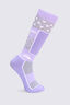 Macpac Kids' Tech Ski Sock, Lavender/High Rise, hi-res