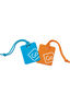 Go Travel Luggage Tags Twin Pack, Blue/Orange, hi-res