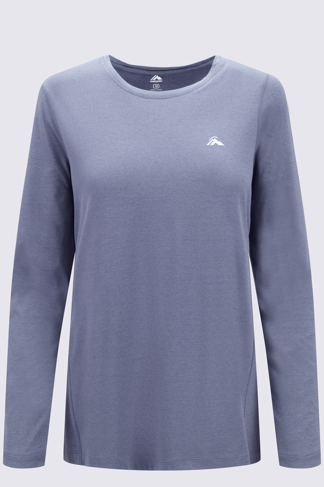 Macpac Women's brrr&deg; Long Sleeve T-Shirt, Troposphere Marle, hi-res