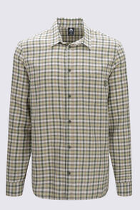 Macpac Men's Campfire Long Sleeve Shirt, Green Plaid, hi-res