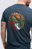 Macpac Men's Abstract Nature New Cotton Short Sleeve T-Shirt, Midnight Navy, hi-res