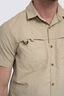 Macpac Men's Westport Short Sleeve Shirt, Sand, hi-res