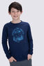 Macpac Kids' Adventure Awaits Long Sleeve T-Shirt, Naval Academy, hi-res