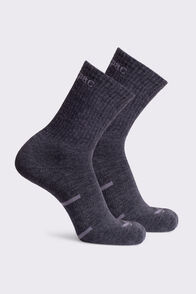 Macpac Hiking Sock &mdash; 2 Pack, Grey Melange/Light Grey, hi-res