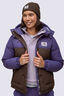 Macpac Women's Heritage Hooded Down Jacket, Loganberry/Java, hi-res