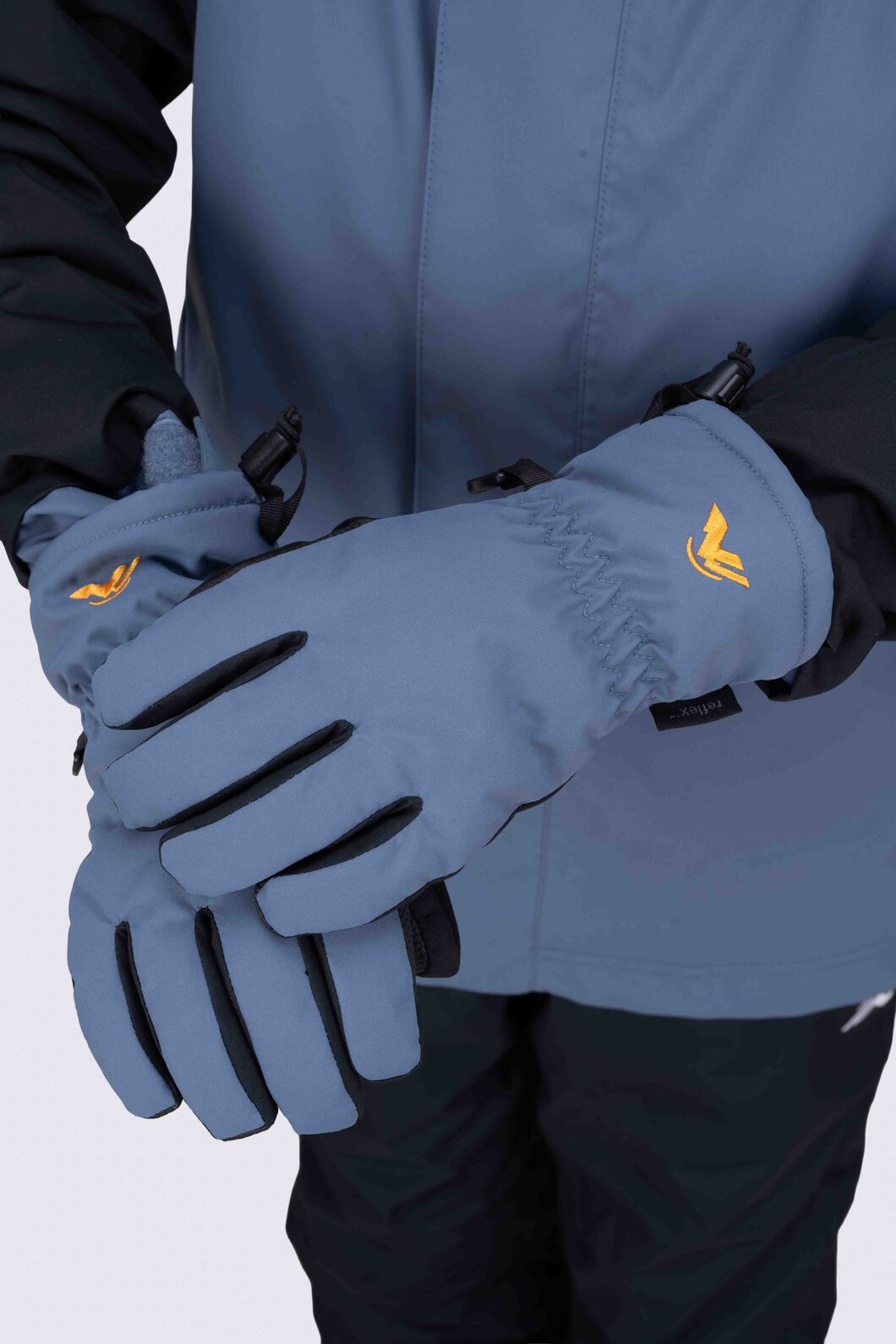 Macpac Kids' Spree Snow Glove, Bering Sea/Black, hi-res