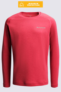 Macpac Kids' Eyre Long Sleeve T-Shirt, Bittersweet, hi-res