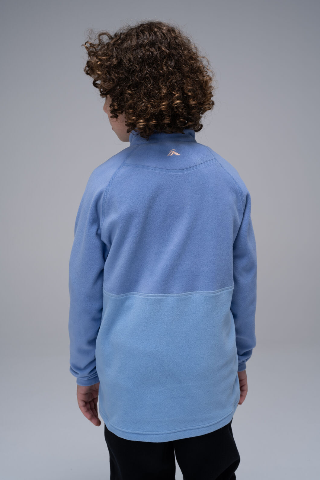 Macpac Kids' Ruru Fleece Pullover, Persian Jewel/Placid Blue, hi-res