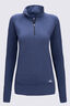 Macpac Women's Infinity 1/4 Zip Top, Twilight Blue, hi-res