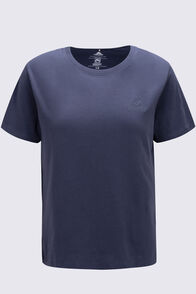 Macpac Women's Vintage Embroidered Fairtrade Organic Cotton Short Sleeve T-Shirt, Odyssey Grey, hi-res