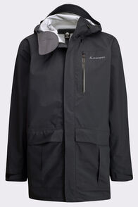 Macpac Men's Copland Long Raincoat, Black, hi-res