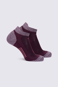 Macpac Trail Ankle Sock &mdash; 2 Pack, Fig/Raindrops, hi-res