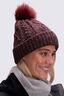 Macpac Flecked Pom Pom Beanie, Windsor Wine Fleck, hi-res
