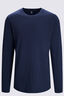 Macpac Men's Lyell 180 Merino Long Sleeve T-Shirt, True Navy, hi-res