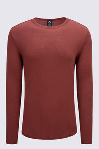 Macpac Men's 220 Merino Long Sleeve Top, Brandy, hi-res