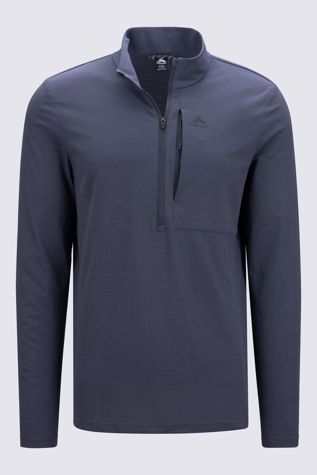 Macpac Men&rsquo;s Stash-It 1/4-Zip Top, India Ink, hi-res