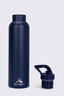 Macpac Insulated Standard Bottle with Straw Lid &mdash; 630ml, Navy, hi-res