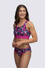 Macpac Women's Southshore Bikini Top, Rose Violet/Shatter Print, hi-res