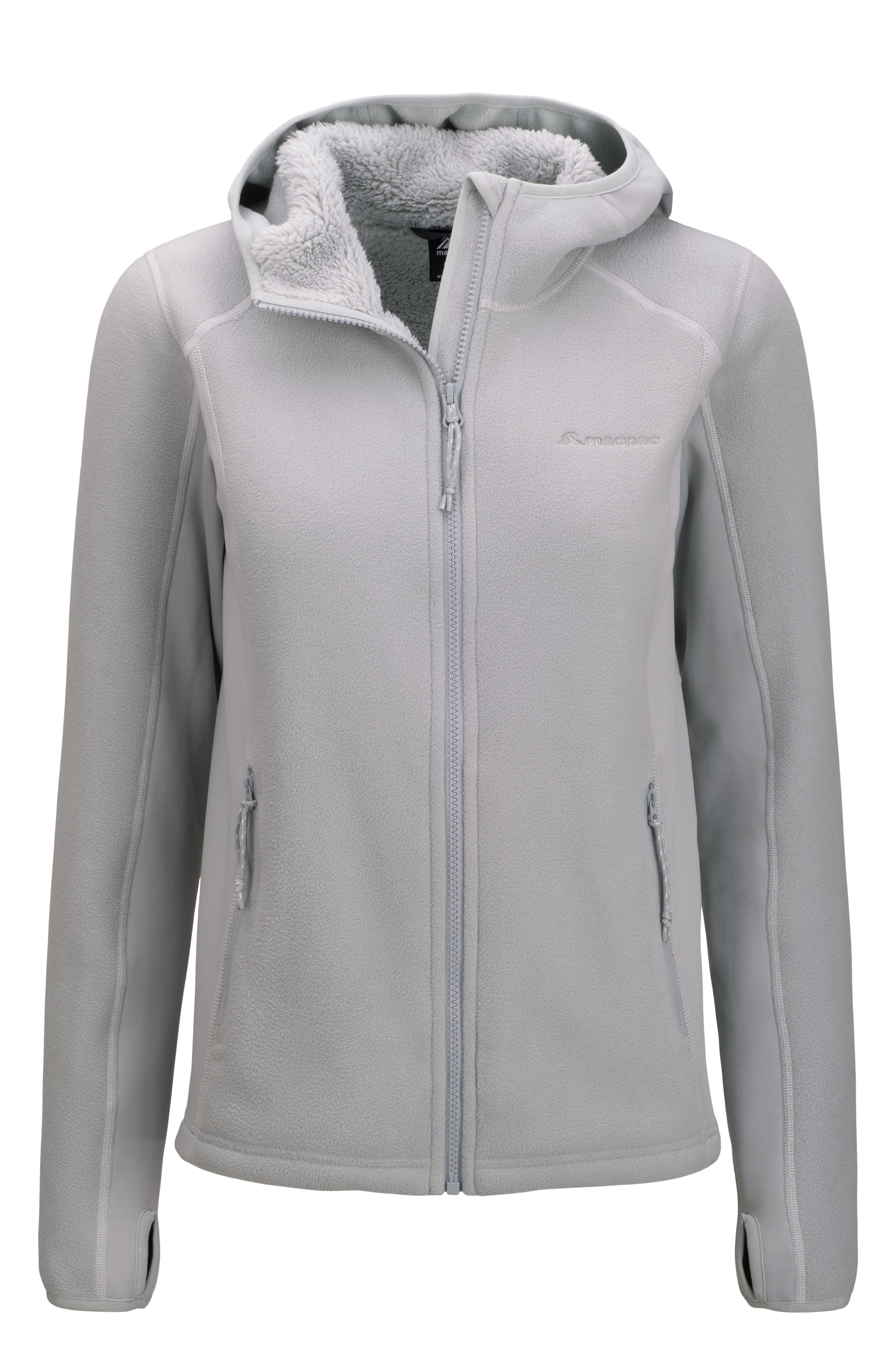 Grey best sale hooded fleece