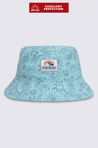 Macpac Winger Reversible Bucket Hat, Pool Blue Print/Black, hi-res
