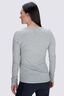 Macpac Women's Ella 180 Merino Long Sleeve T-Shirt, Aqua Grey Marle, hi-res