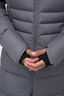 Macpac Women's Aurora Long Hooded Down Coat, Rabbit, hi-res