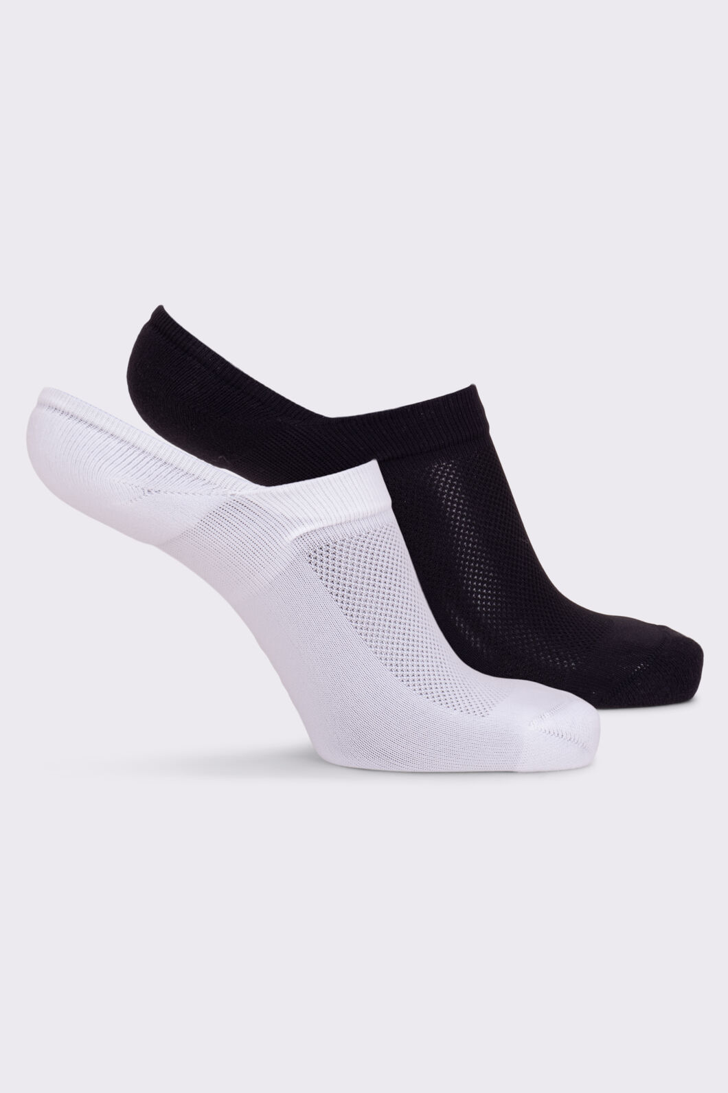 Macpac No-Show Sock &mdash; 2 Pack, Black/White, hi-res