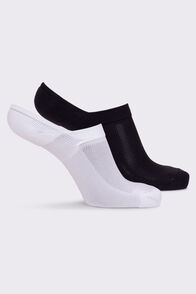 Macpac No-Show Sock &mdash; 2 Pack, Black/White, hi-res