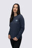 Macpac Women's Cameron Hut Fairtrade Organic Cotton Long Sleeve T-Shirt, Navy Marle, hi-res