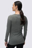 Macpac Women's 150 Merino V-Neck Top, Agave Marle, hi-res