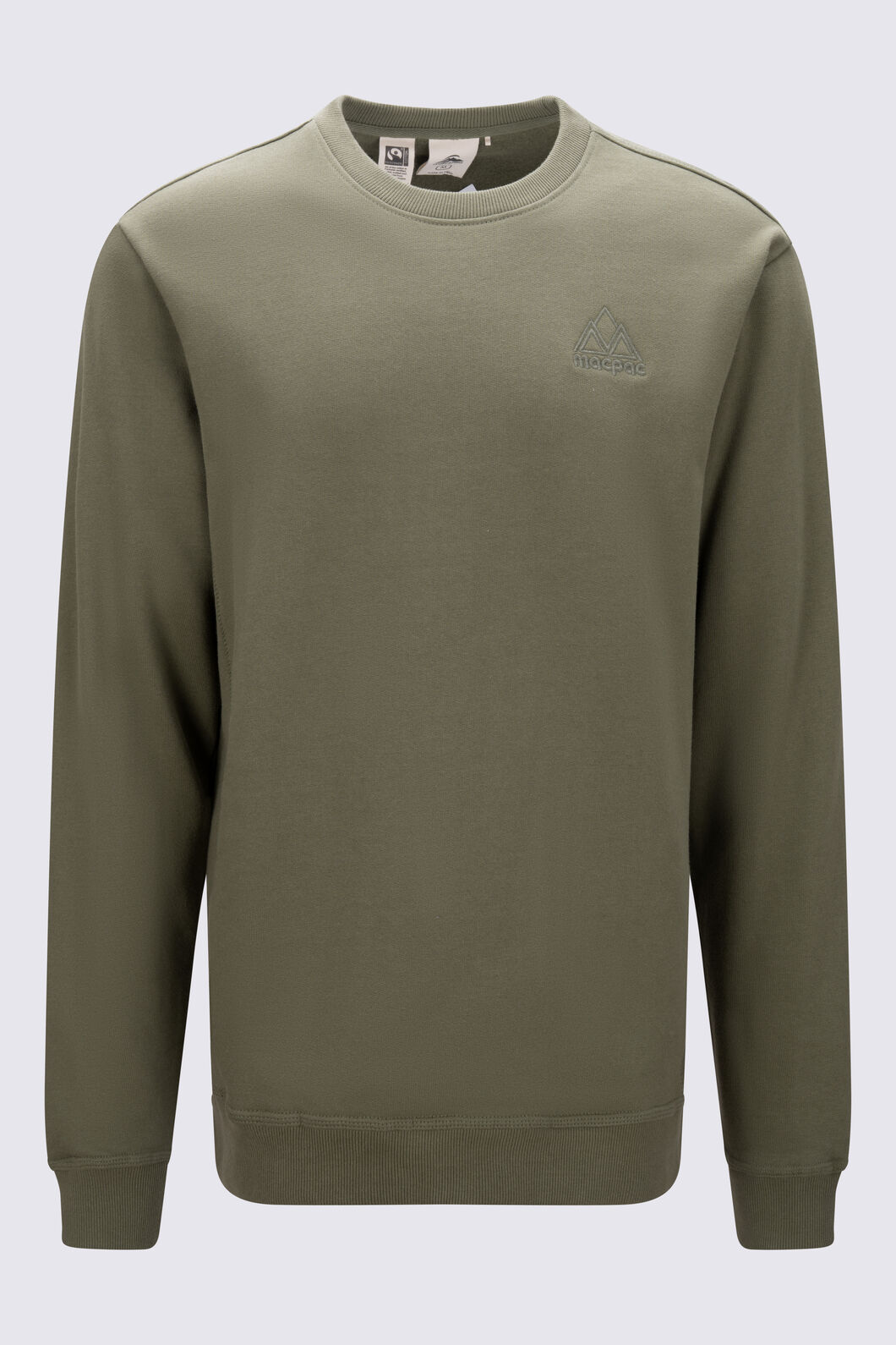 Macpac Men's Vintage Heavyweight Fairtrade Organic Cotton Crew, Four Leaf Clover, hi-res