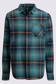 Macpac Men's Sutherland Flannel Shirt, Atlantic Deep Plaid, hi-res
