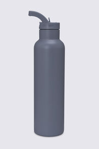 Macpac Insulated Standard Bottle with Straw Lid — 630ml, Slate Grey, hi-res