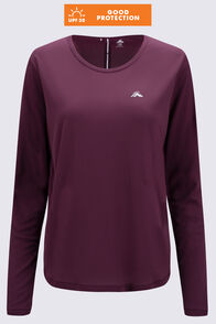 Macpac Women's Trail Long Sleeve T-Shirt, Fig, hi-res
