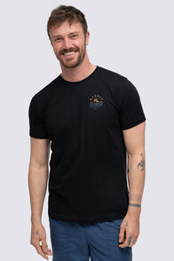 Macpac Men's Alps Fairtrade Organic Cotton Short Sleeve T-Shirt, Black, hi-res