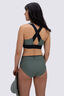 Macpac Women's Reversible High-Waisted Bikini Bottoms, Black/Duck Green, hi-res